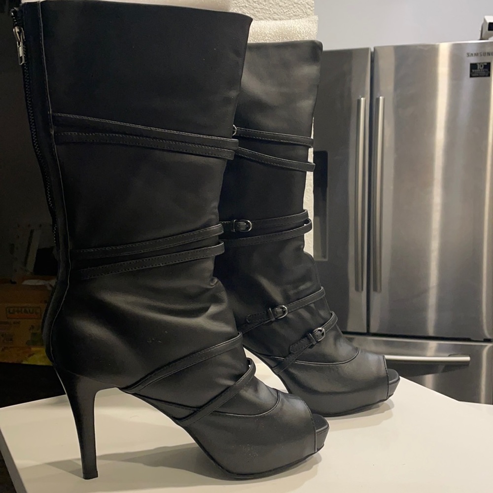 Brand new peep toe boots